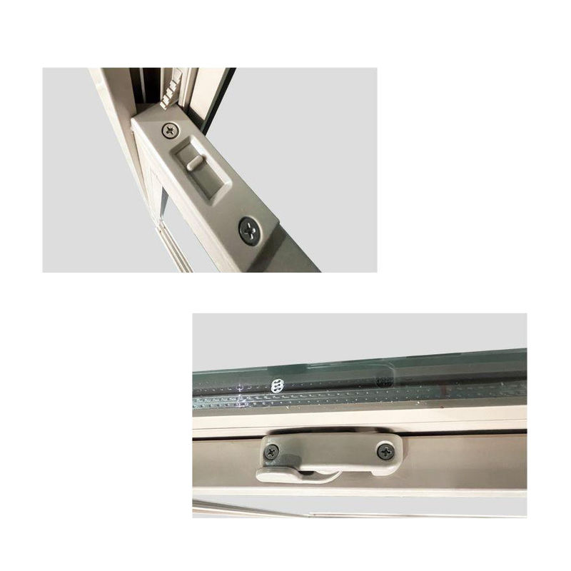 Ventana de 62 mm con una sola suspensión y inclinación Blanco Negro Color con rejillas de PVC