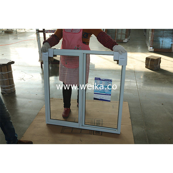 Área de recepción Ventana corredera de UPVC con vidrio congelado Privacidad Remplazo barato Ventana corredera de UPVC para renovación del hogar