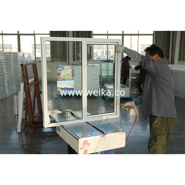 Área de recepción Ventana corredera de UPVC con vidrio congelado Privacidad Remplazo barato Ventana corredera de UPVC para renovación del hogar
