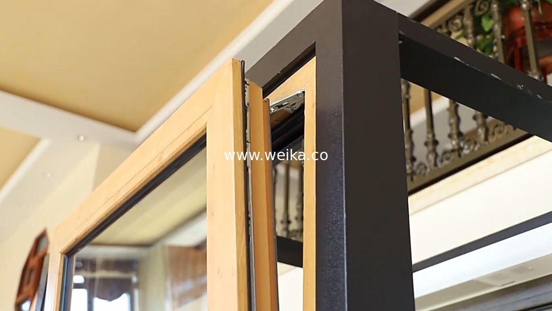 Casamento de huracán abrentil inclinación y girar ventana UPVC color de vinilo