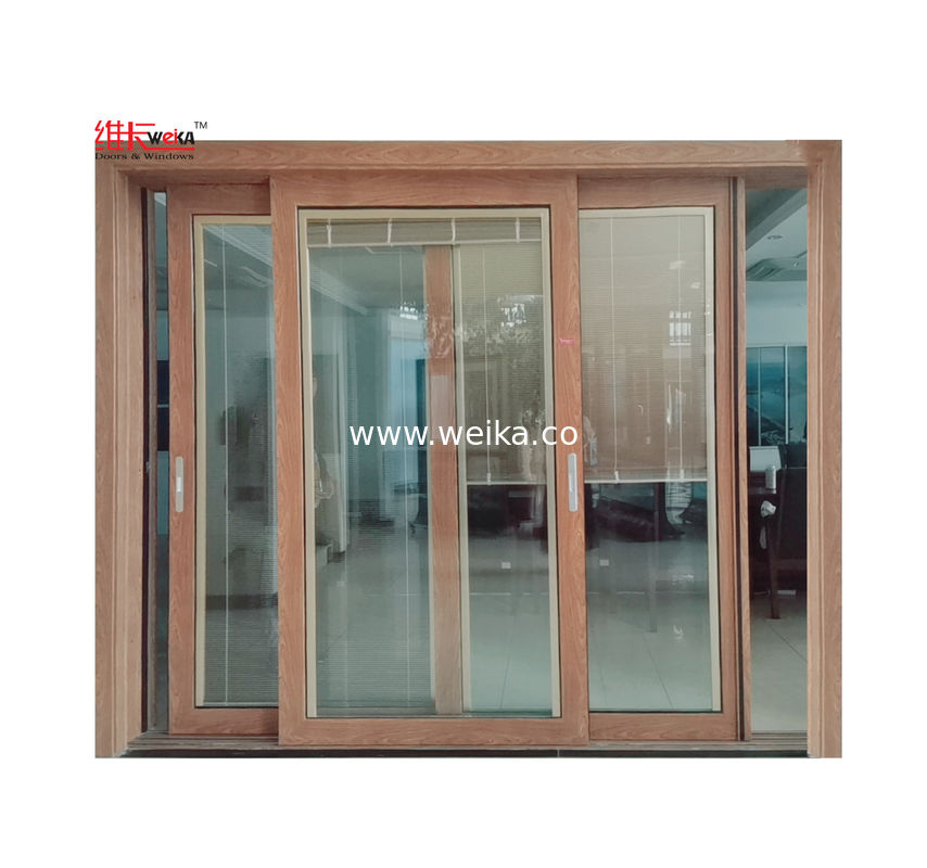 Puertas correderas de patio de aluminio de vidrio templado para casas residenciales