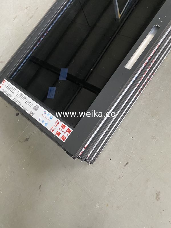 Vienta de vidrio templado de aluminio de madera