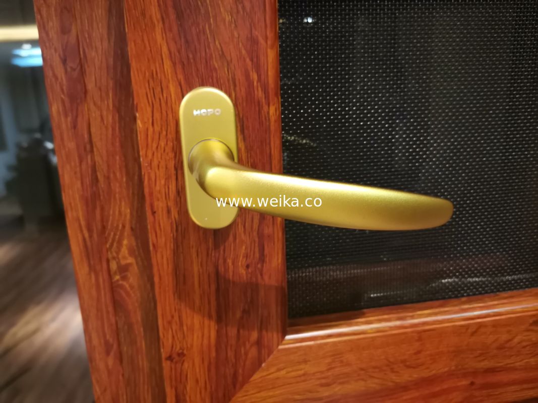 Mejor diseño Ventanas de vidrio octagonal fijo de aleación de aluminio de madera