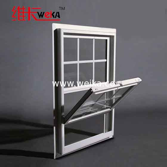 Fácil mantenimiento y diseño de rejilla de PVC Vinyl PVC Upvc plástico UPVC doble ventana colgada