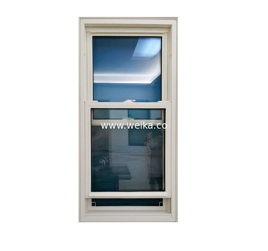 Ventana doble de vidrio templado vinilo PVC plástico UPVC para ahorrar energía