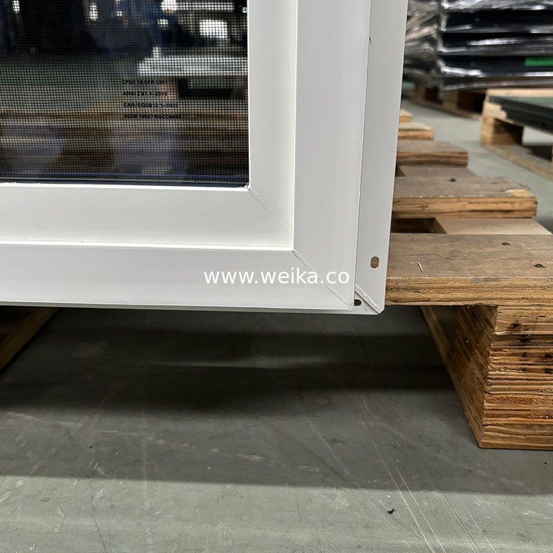 Ventana corredera UPVC a prueba de mosquitos con malla para climas tropicales Custom 30x30 Ventana corredera UPVC para ventilación de cocina compacta