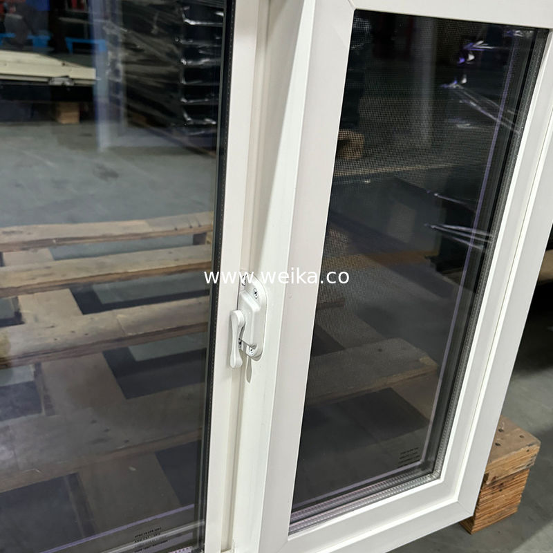 Ventana corredera de UPVC de marco negro delgado para tabiques de oficina minimalistas Ventana corredera de UPVC de doble acristalamiento de color verde para eficiencia energética