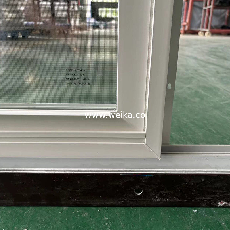 Excelente resistencia a las condiciones climáticas y buena resistencia a la corrosión UPVC muestra de ventana doble suspendida aceptada