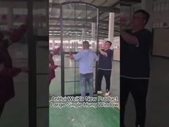 Gran ventana de PVC con una sola cuelga con parrilla de vidrio