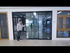 Puerta corredera de aluminio de marco grande y delgado marco negro