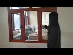 Aluminio doble swing interior Casement Puerta de ventana de madera