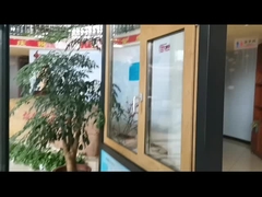 ODM Casamento de aluminio inclinación y girar ventanas color de grano de madera