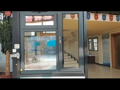 Sasha de antracita personalizado inclinación y gira ventana UPVC vidrio doble templado