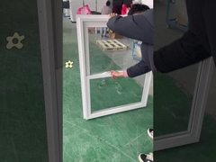 Serie 78 Upvc doble ventana colgada de 3,0 pulgadas marco estilo americano