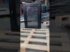 Ingeniería de precisión UPVC vinilo negro manivela ventana carcasa de mano ventanas de América