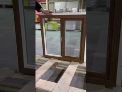 Ventanas corredizas de PVC estadounidenses de madera personalizada Interior blanco exterior Tamaños ajustables